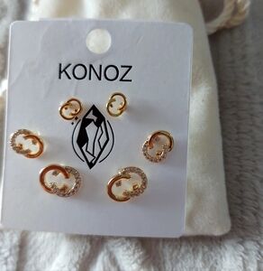 NEW Gold Plated Earrings Set